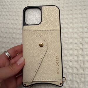 Bandolier Cream Leather Phone Case